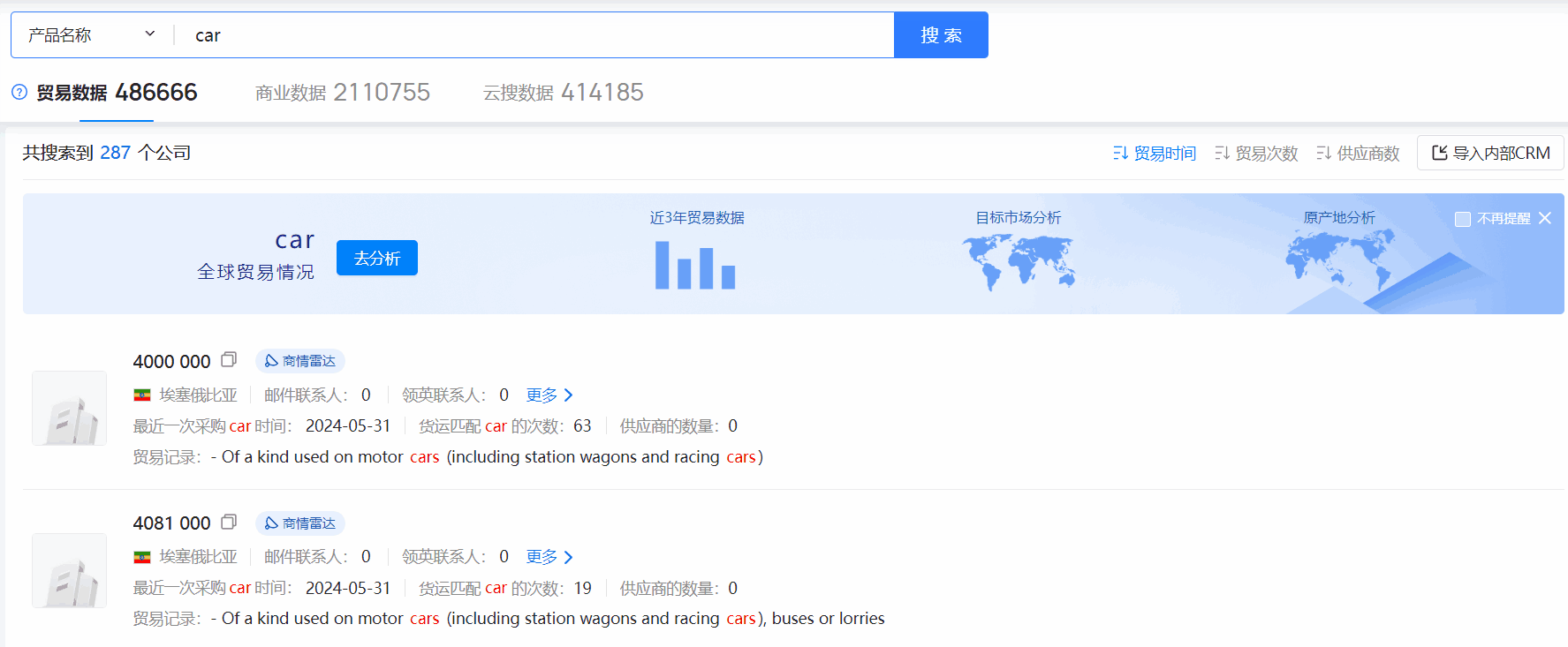 埃塞俄比亚海关数据,海关数据,圣淘沙dh海关数据